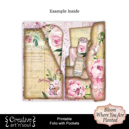 Printable Junk Journal Folio with Pockets - CreativeArtnSoul