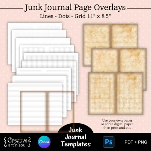 Junk Journal Templates, Pocket Cards and Tags