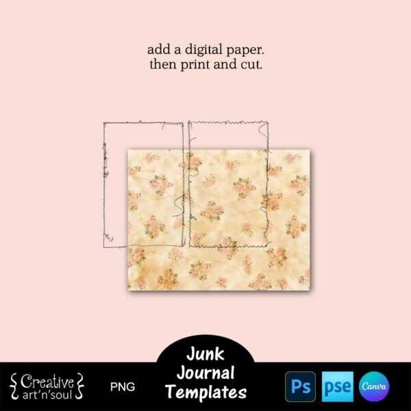 Printable Junk Journal Page Templates