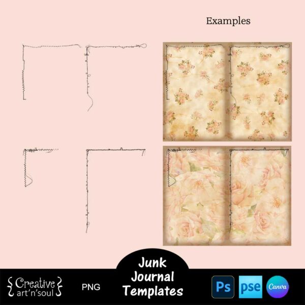 Printable Junk Journal Page Templates