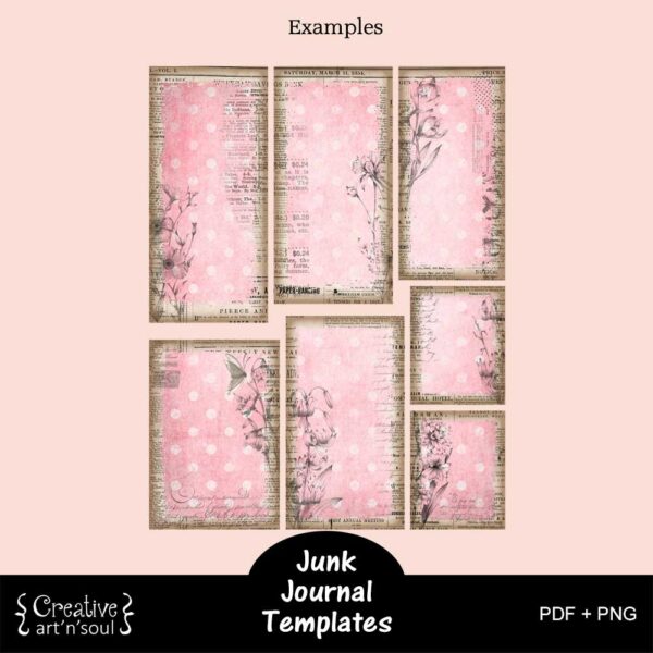 Printable Junk Journal Card Templates
