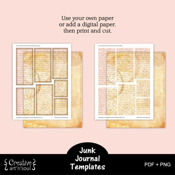 Printable Junk Journal Card Templates