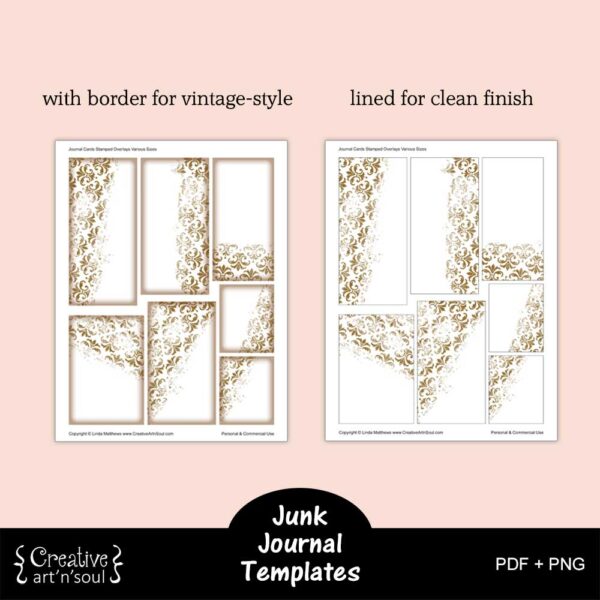 Printable Junk Journal Card Templates