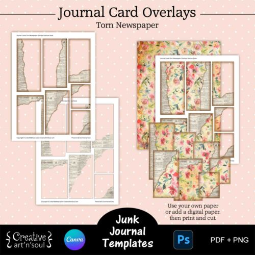 Printable Junk Journal Card Templates