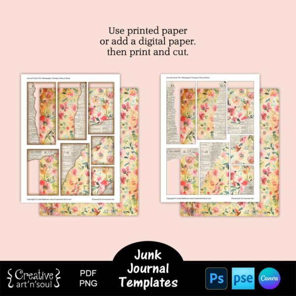 Printable Junk Journal Card Templates