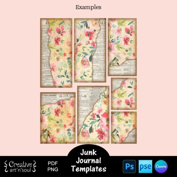 Printable Junk Journal Card Templates