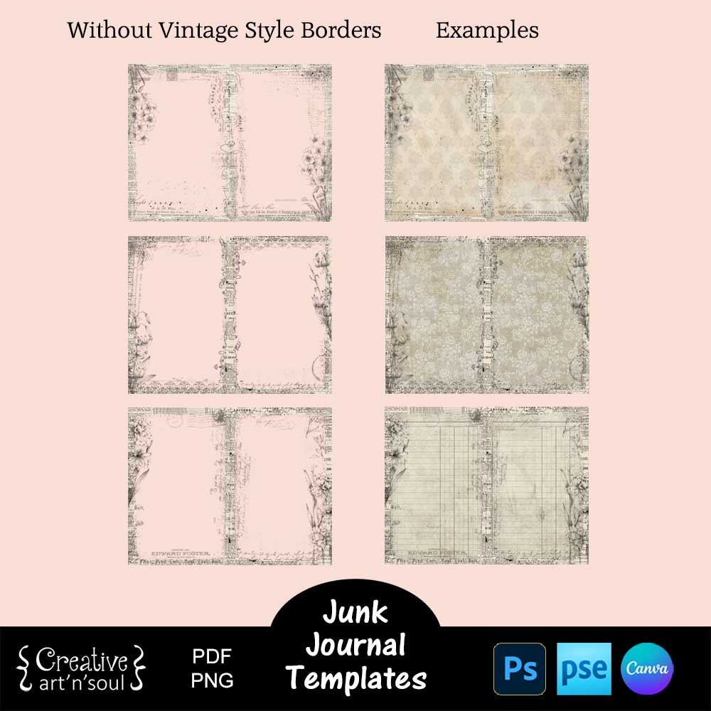Printable Junk Journal Page Templates Printable Junk Journal Page Templates