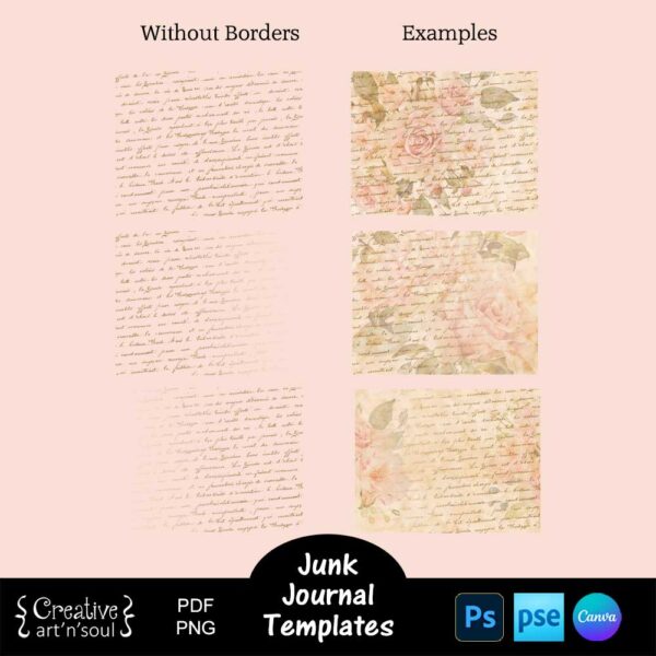 Printable Junk Journal Page Templates