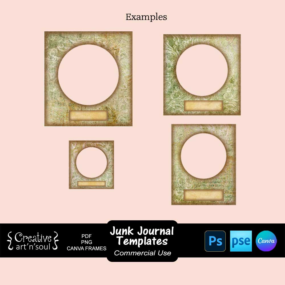 Printable Junk Journal Frame Templates Printable Junk Journal Frame Templates