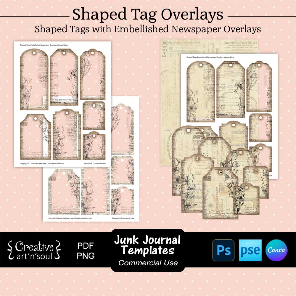 Printable Junk Journal Tag Templates Printable Junk Journal Tag Templates