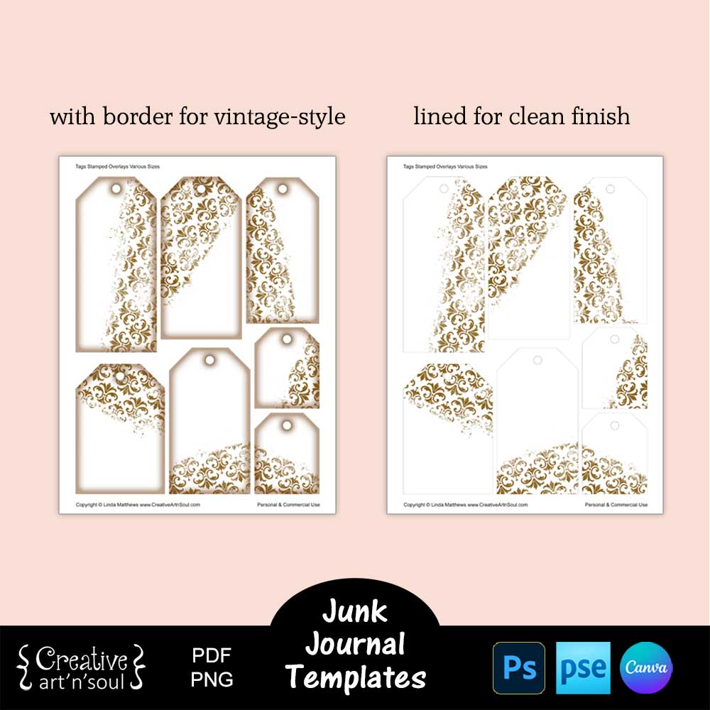 Printable Junk Journal Tag Templates