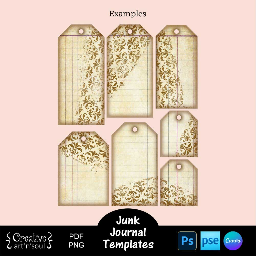 Printable Junk Journal Tag Templates