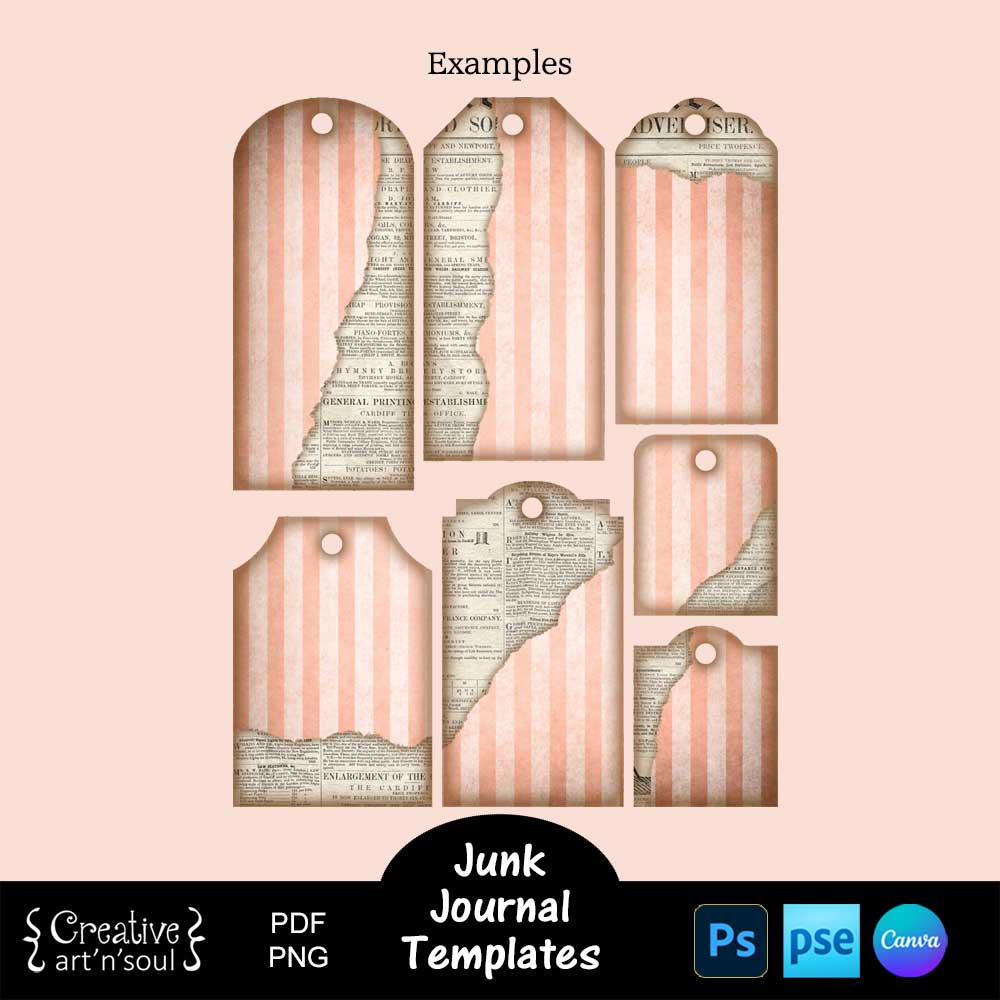 Printable Junk Journal Tag Templates Printable Junk Journal Tag Templates