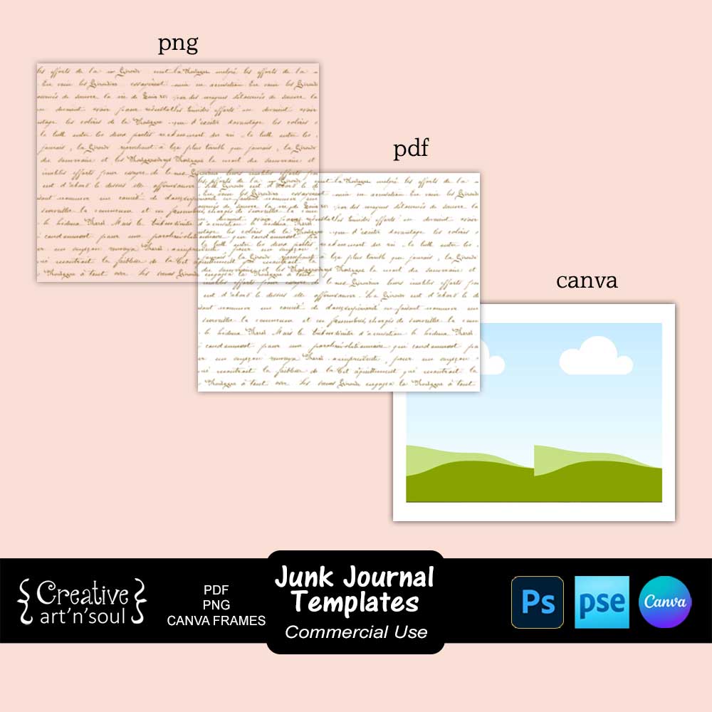 Printable Junk Journal Page Templates Printable Junk Journal Page Templates