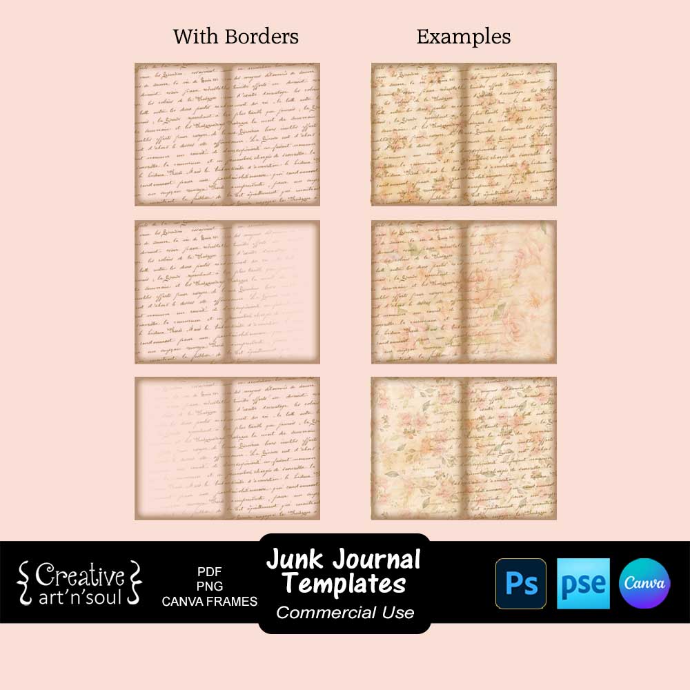 Printable Junk Journal Page Templates Printable Junk Journal Page Templates