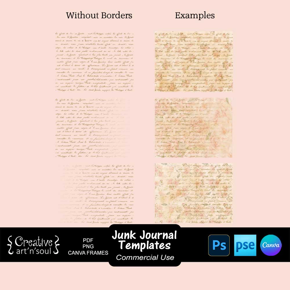 Printable Junk Journal Page Templates Printable Junk Journal Page Templates