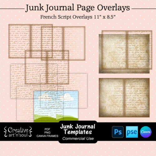 Printable Junk Journal Page Templates