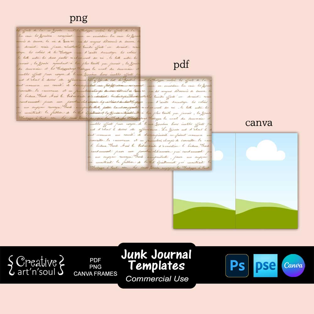 Printable Junk Journal Page Templates Printable Junk Journal Page Templates