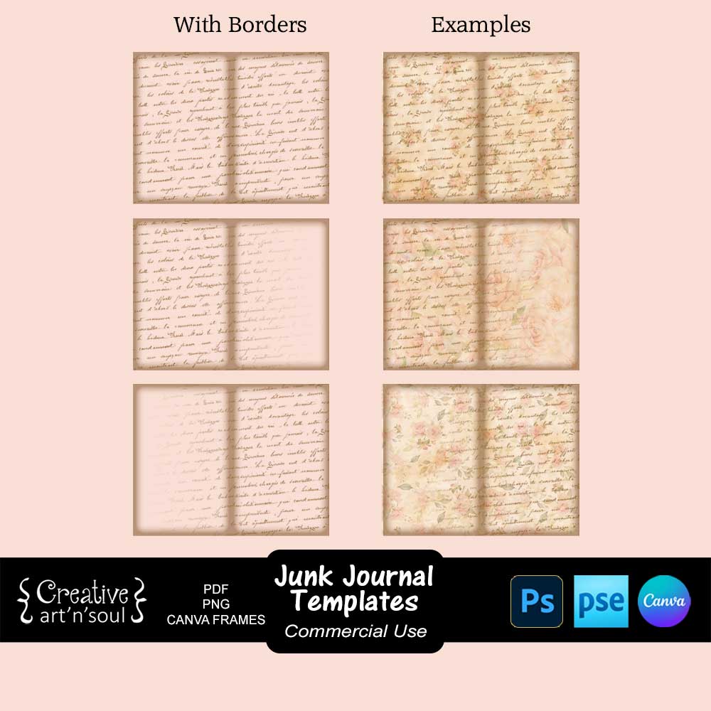 Printable Junk Journal Page Templates Printable Junk Journal Page Templates