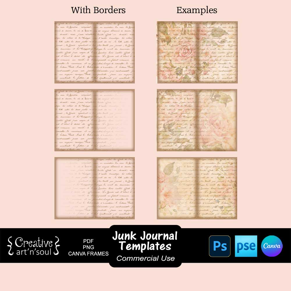 Printable Junk Journal Page Templates Printable Junk Journal Page Templates