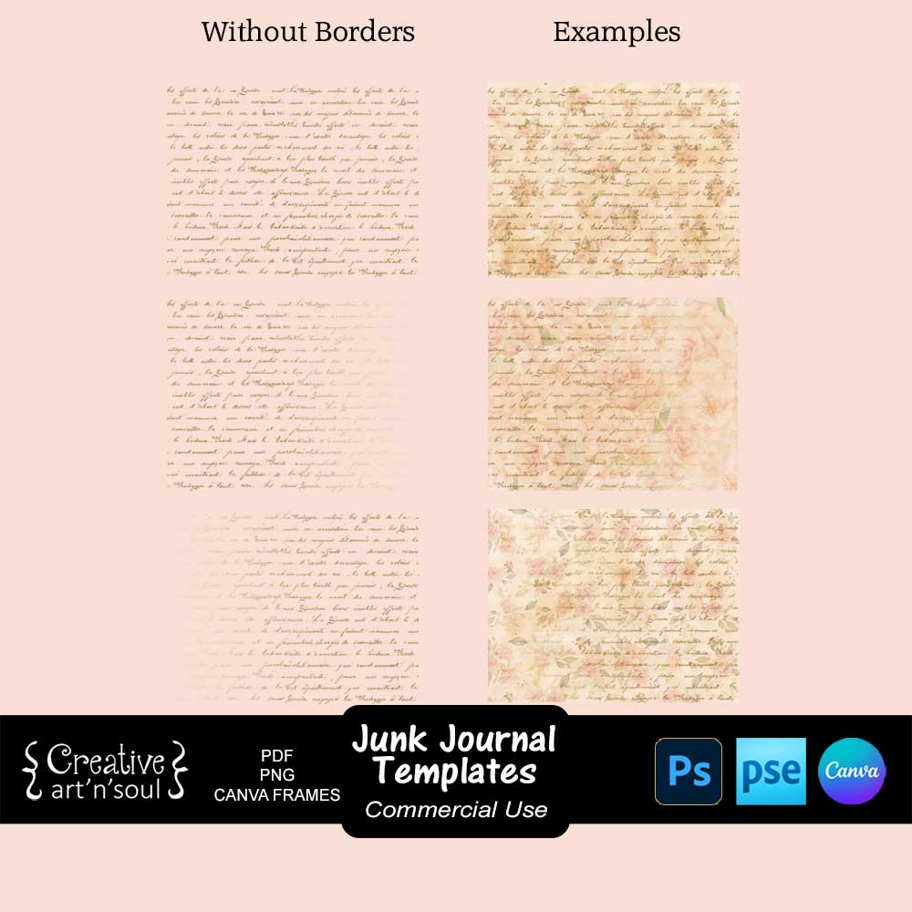 Printable Junk Journal Page Templates Printable Junk Journal Page Templates