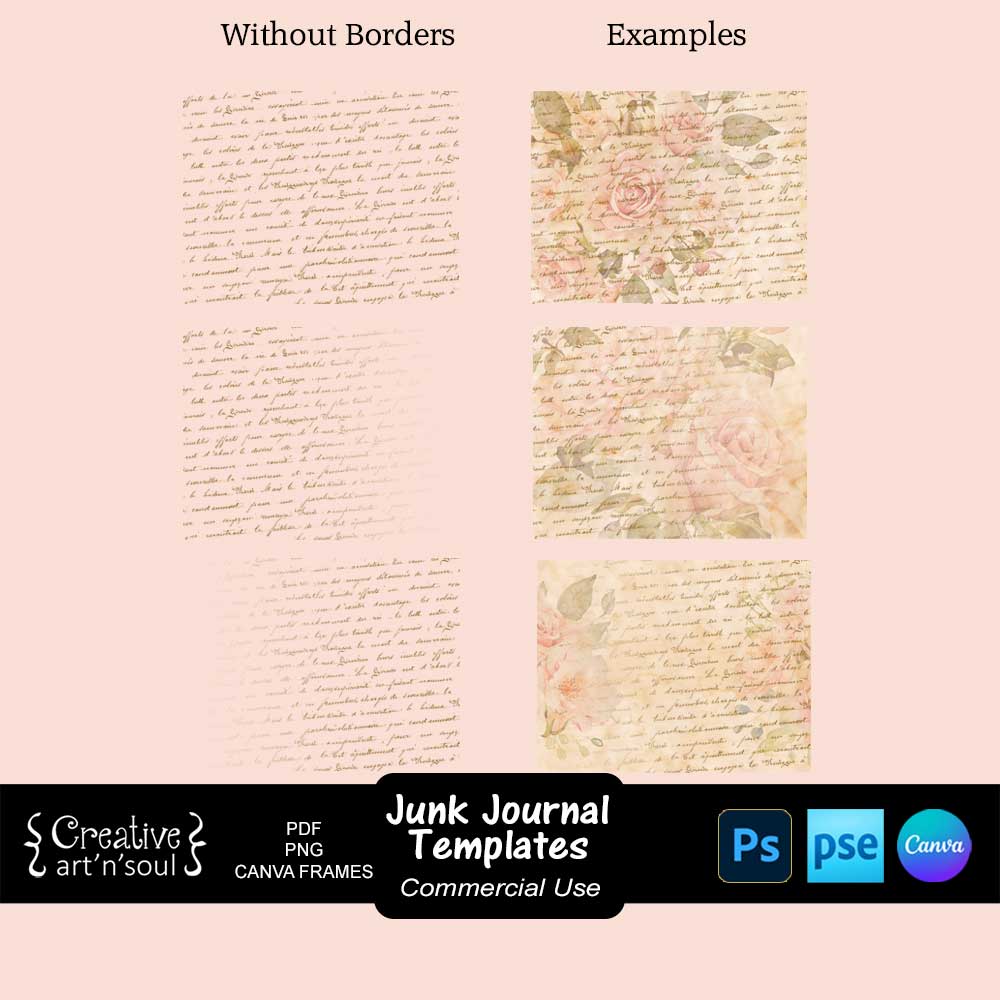 Printable Junk Journal Page Templates Printable Junk Journal Page Templates