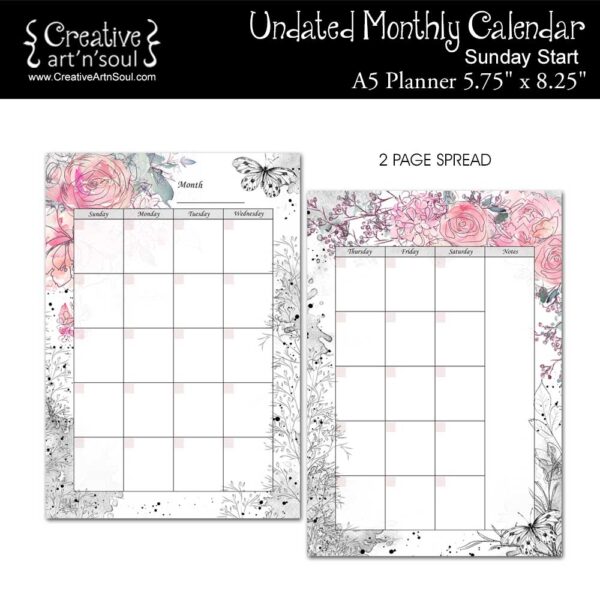 Butterfly Garden Printable Planner