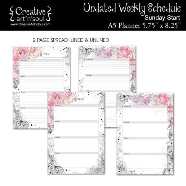 Butterfly Garden Printable Planner