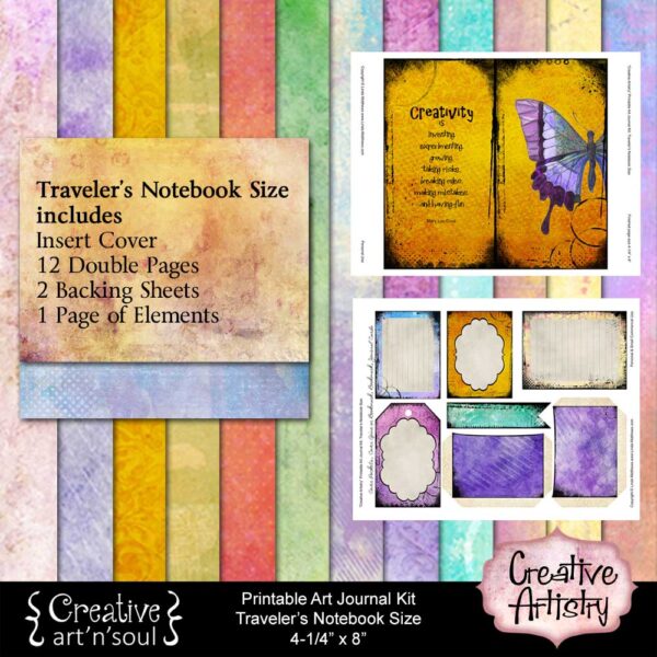 Creative Artistry Printable Traveler's Notebook Art Journal