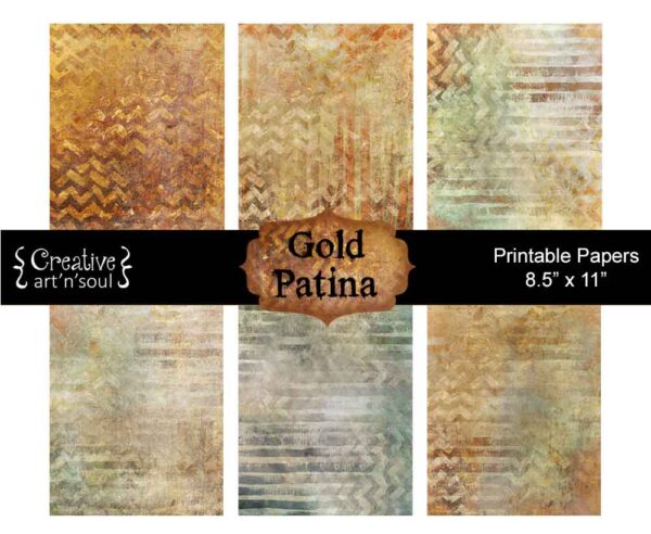 Gold Patina Printable Paper