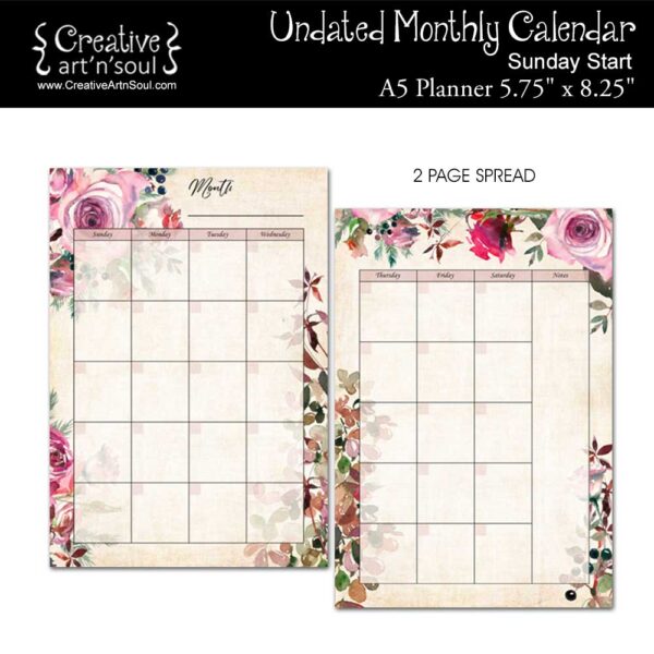 Rambling Rose Printable Planner