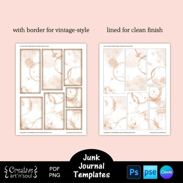 Printable Junk Journal Card Templates