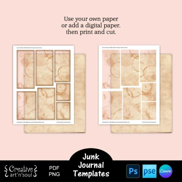 Printable Junk Journal Card Templates