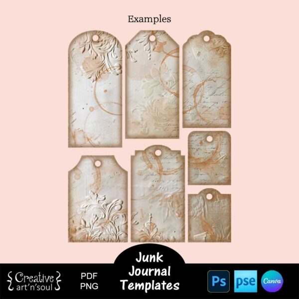 Printable Junk Journal Tag Templates