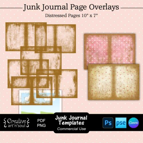 Printable Junk Journal Page Templates