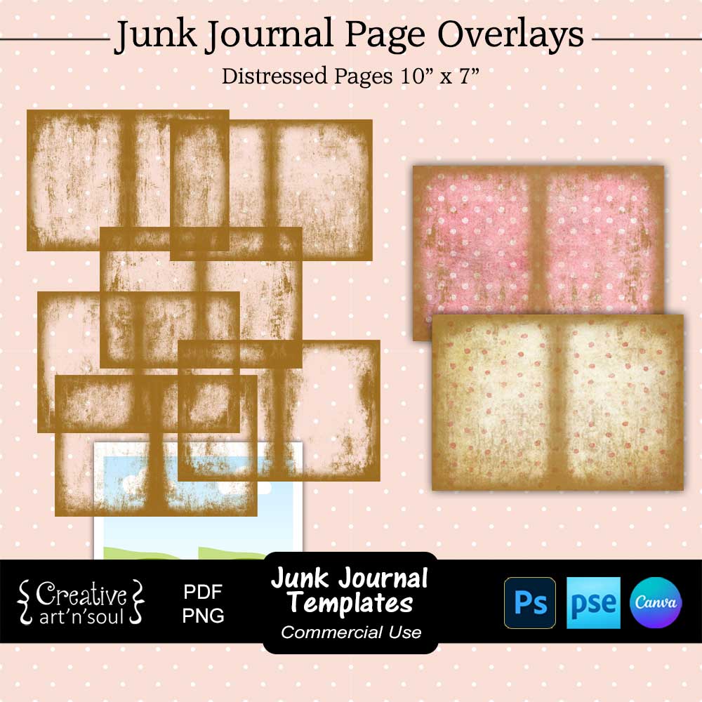 Printable Junk Journal Page Templates Printable Junk Journal Page Templates