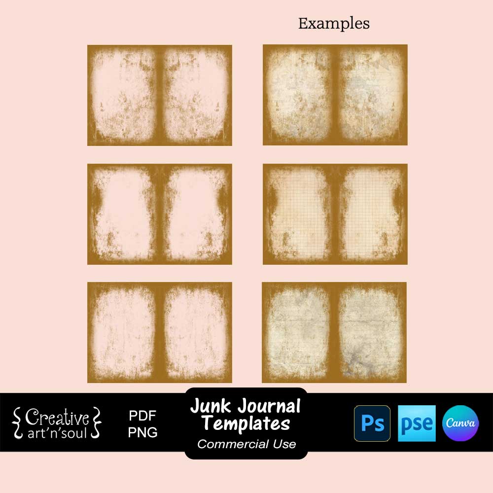 Printable Junk Journal Page Templates Printable Junk Journal Page Templates