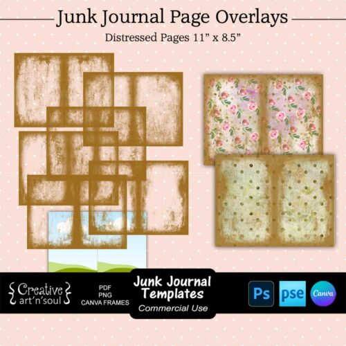 Printable Junk Journal Page Templates
