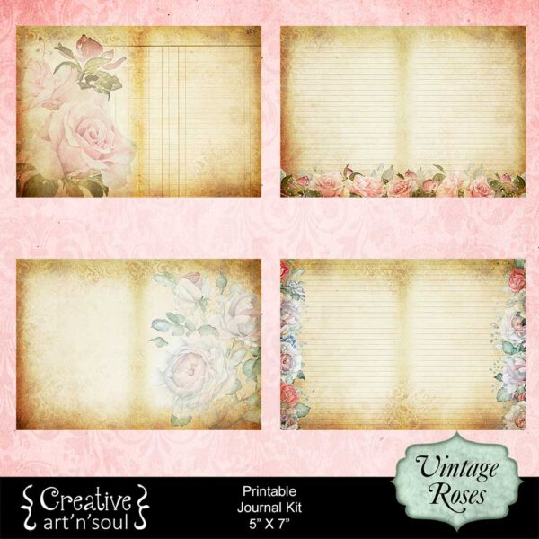 Vintage Roses Printable Junk Journal