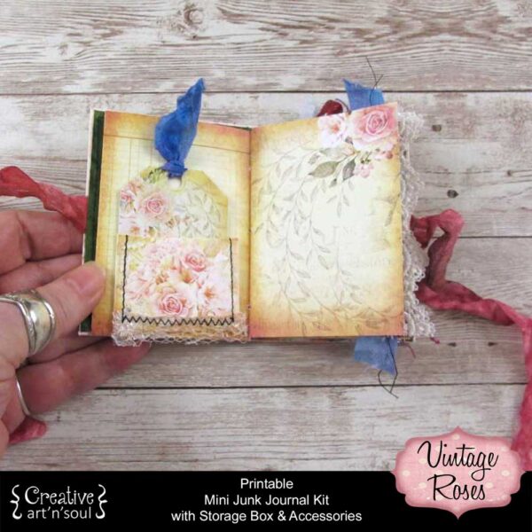 Vintage Roses Printable Mini Junk Journal