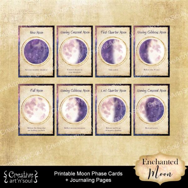 Printable Moon Phase Cards