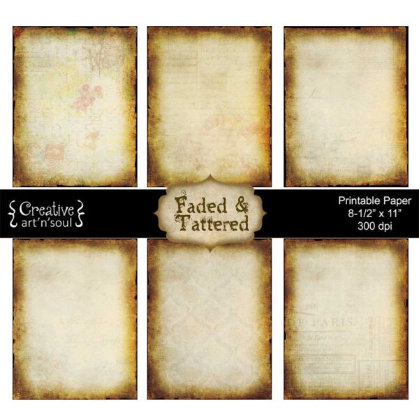 Faded & Tattered Printable Paper