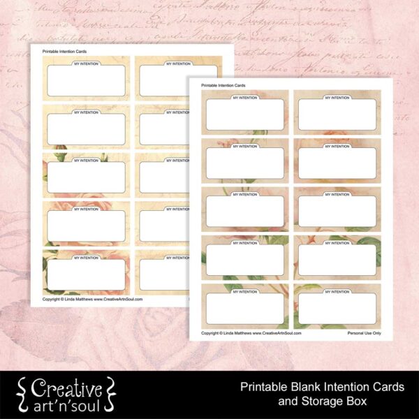 Printable Intention Cards