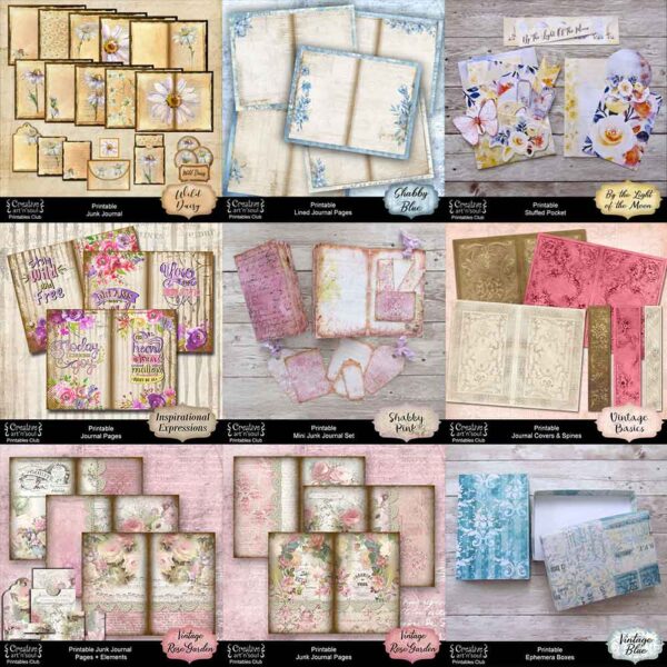 Junk Journal Printables Page Bundle