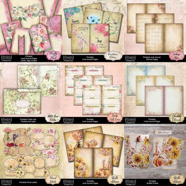 Junk Journal Printables Page Bundle