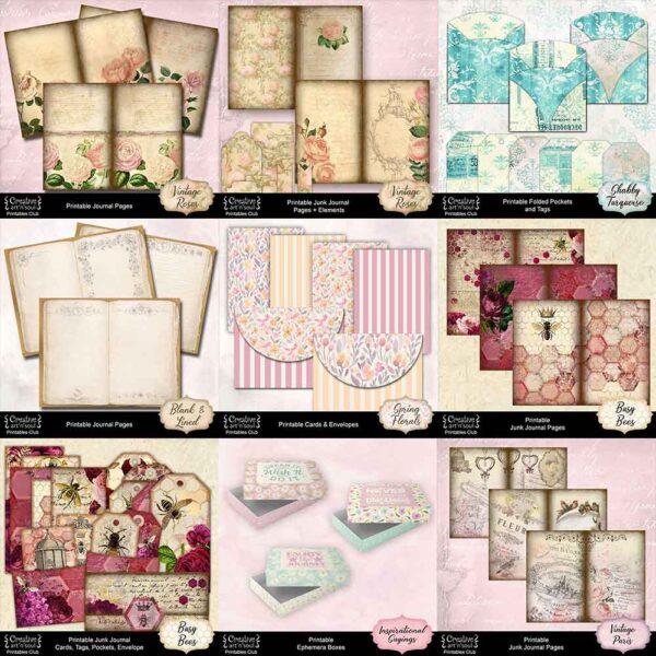 Junk Journal Printables Page Bundle