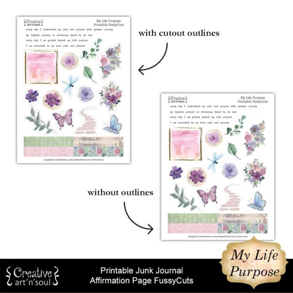 Printable Junk Journal FussyCuts