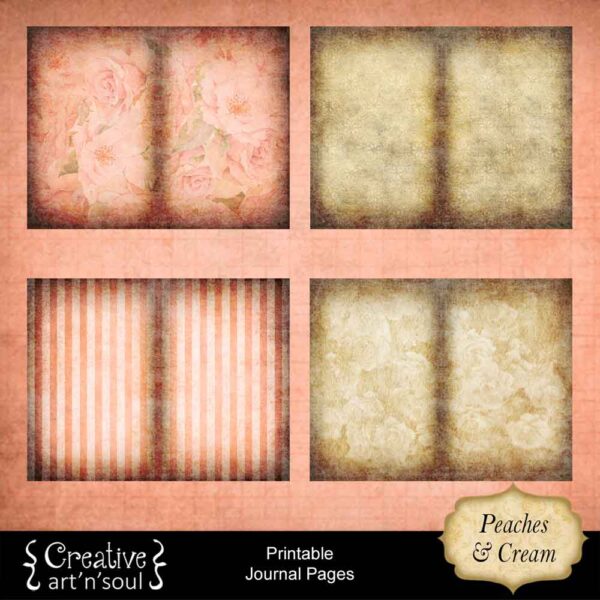 Peaches & Cream Printable Journal Pages