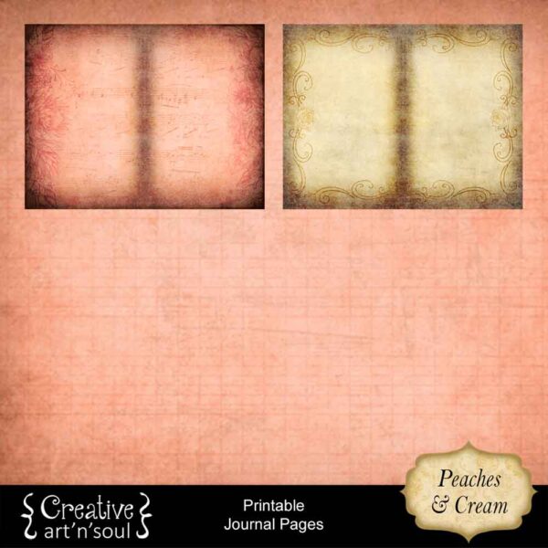 Peaches & Cream Printable Journal Pages