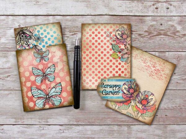 Scrappy Garden Printable Journal Cards and Pocket